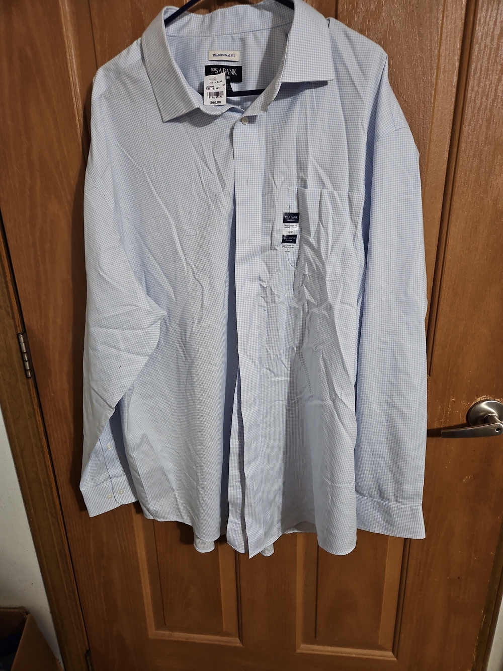 Jos. A. Bank Light Blue Micro-Check Men's Dress Shirt